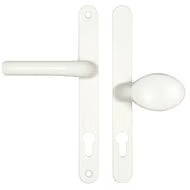 Atlanta Lever Moveable Pad UPVC Multipoint Door Handles - 92mm/62mm PZ Sprung 215mm Screw Centres