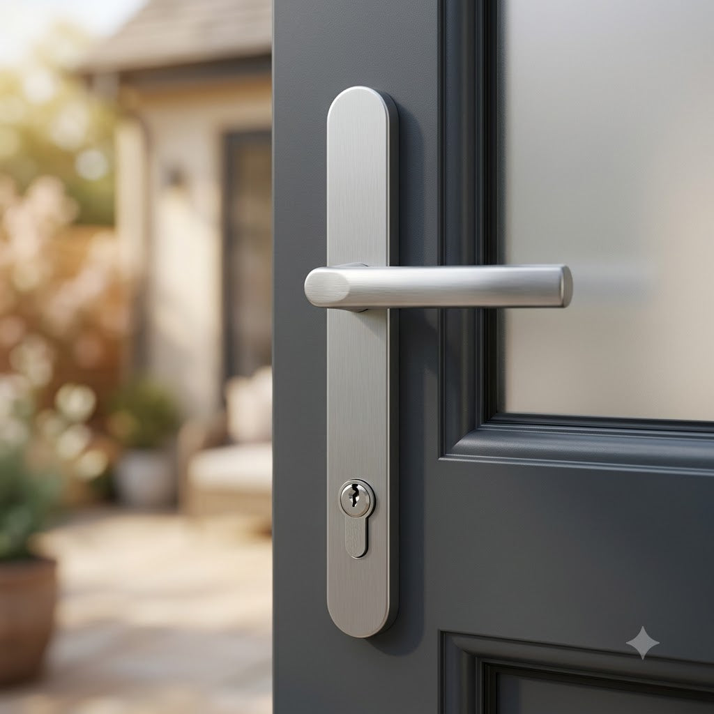 Lever UPVC Multipoint Door Handles - 92mm PZ 215mm Screw Centres