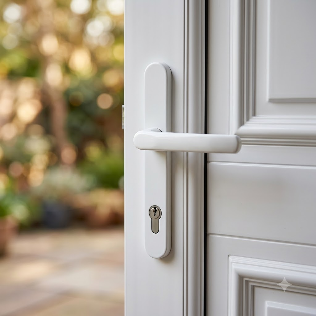 Lever UPVC Multipoint Door Handles - 92mm PZ 215mm Screw Centres