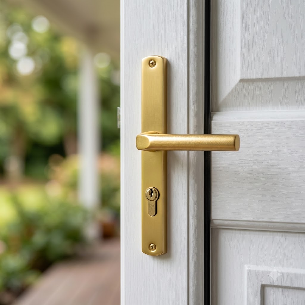 London Lever Lever UPVC Multipoint Door Handles - 48mm PZ Sprung 215mm Screw Centres