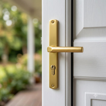 London Lever Lever UPVC Multipoint Door Handles - 48mm PZ Sprung 215mm Screw Centres