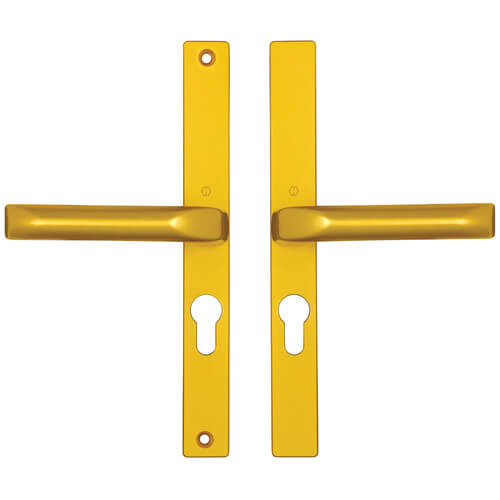 London Lever Lever UPVC Multipoint Door Handles - 48mm PZ Sprung 215mm Screw Centres