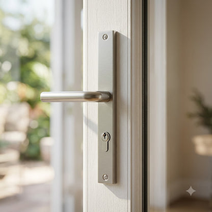 London Lever Lever UPVC Multipoint Door Handles - 48mm PZ Sprung 215mm Screw Centres