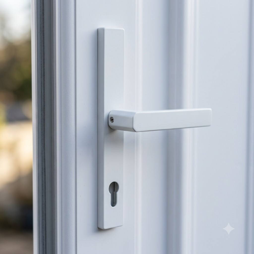 Lever UPVC Multipoint Door Handles - 70mm PZ Unsprung 215mm Screw Centres