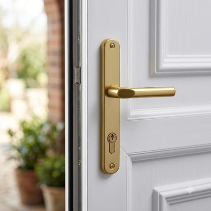 Lever UPVC Multipoint Door Handles - 70mm PZ Unsprung 180mm Screw Centres