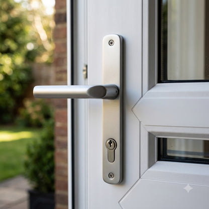 Lever UPVC Multipoint Door Handles - 70mm PZ Unsprung 180mm Screw Centres