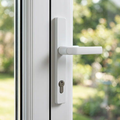 Lever UPVC Multipoint Door Handles - 70mm PZ Unsprung 180mm Screw Centres