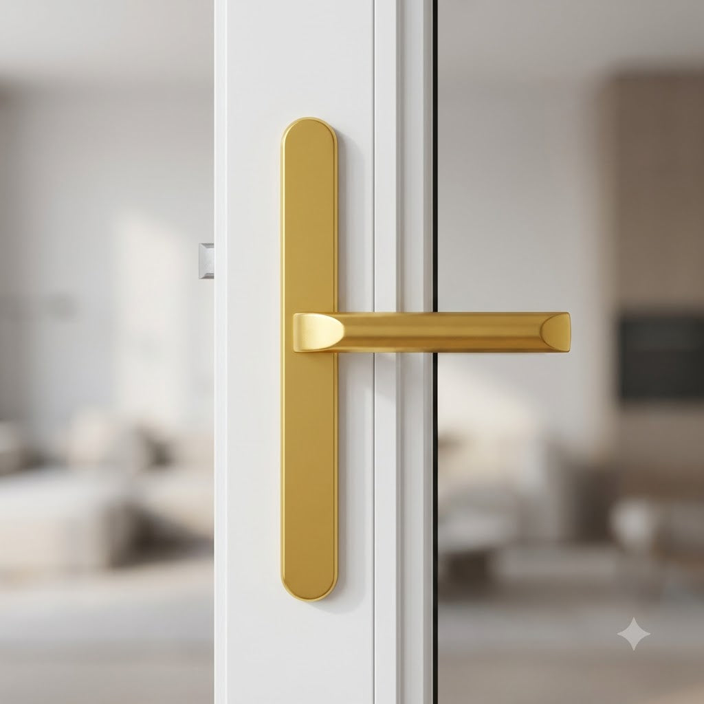 London Lever Moveable Pad UPVC Multipoint Door Handles - 92mm/62mm PZ Sprung 240mm Screw Centres