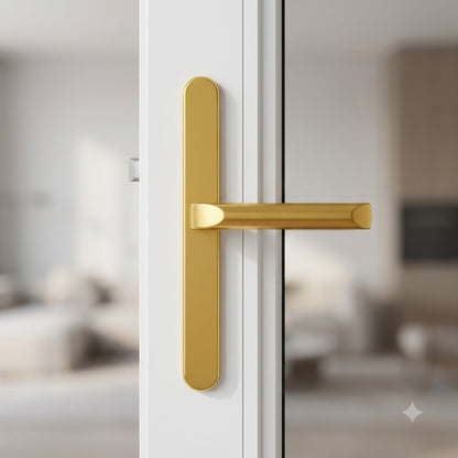 London Lever Moveable Pad UPVC Multipoint Door Handles - 92mm/62mm PZ Sprung 240mm Screw Centres