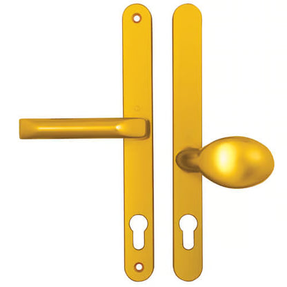 London Lever Moveable Pad UPVC Multipoint Door Handles - 92mm/62mm PZ Sprung 240mm Screw Centres
