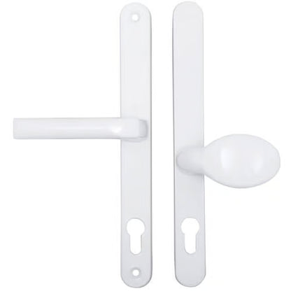 London Lever Moveable Pad UPVC Multipoint Door Handles - 92mm/62mm PZ Sprung 240mm Screw Centres