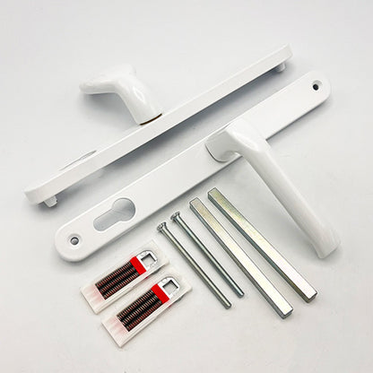 London Lever Moveable Pad UPVC Multipoint Door Handles - 92mm/62mm PZ Sprung 240mm Screw Centres