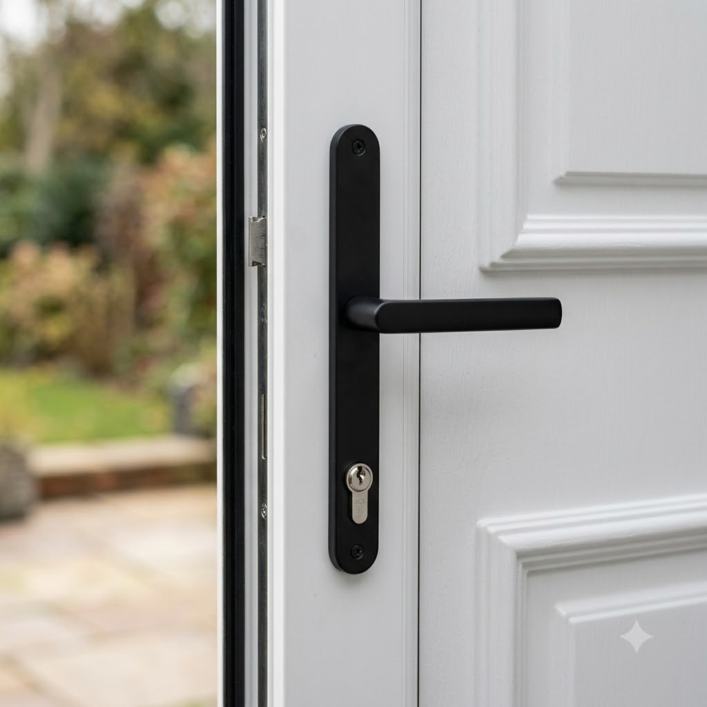 Lever UPVC Multipoint Door Handles - 92mm PZ Sprung 240mm Screw Centres