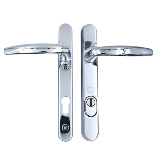 Atlanta PAS24 Lever Lever UPVC Multipoint Door Handles - 92mm PZ Unsprung 122mm Screw Centres
