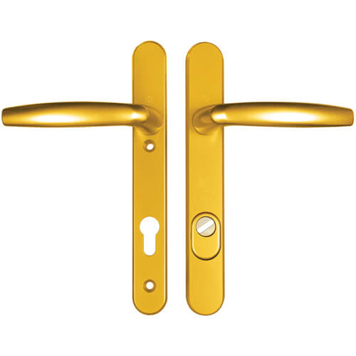Atlanta PAS24 Lever Lever UPVC Multipoint Door Handles - 92mm PZ Unsprung 122mm Screw Centres