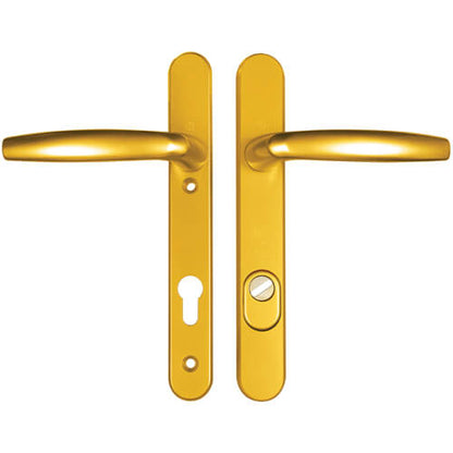 Atlanta PAS24 Lever Lever UPVC Multipoint Door Handles - 92mm PZ Unsprung 122mm Screw Centres
