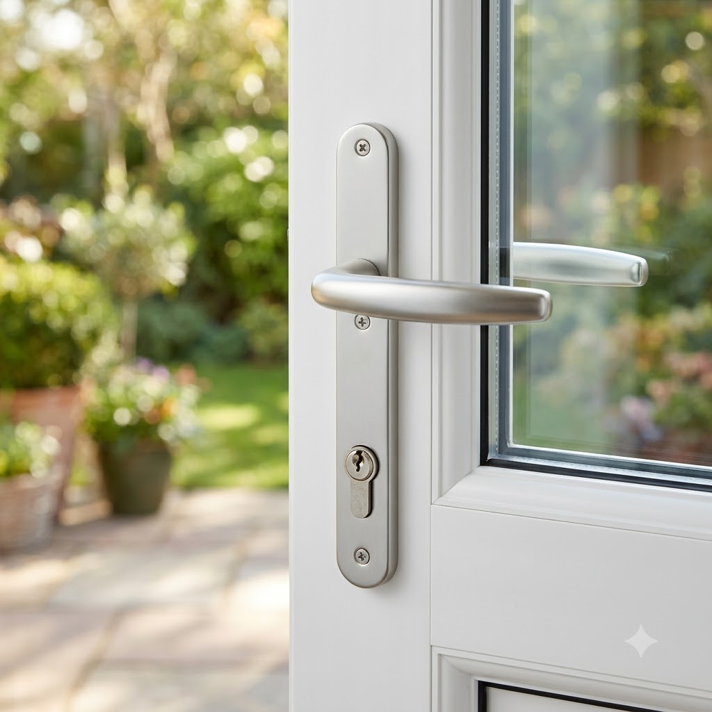 Lever UPVC Multipoint Door Handles - 92mm PZ Sprung 122mm Screw Centres