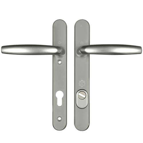 Atlanta PAS24 Lever Lever UPVC Multipoint Door Handles - 92mm PZ Unsprung 122mm Screw Centres