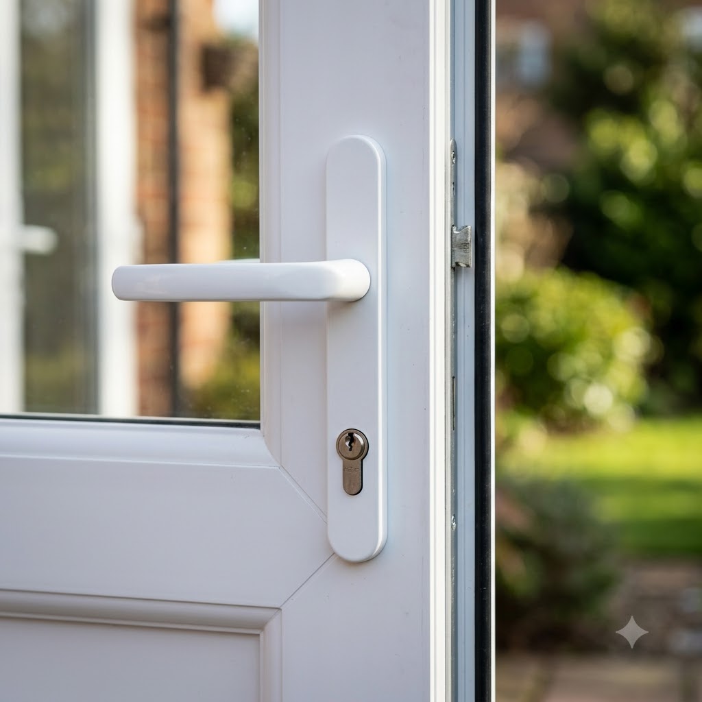 Lever UPVC Multipoint Door Handles - 92mm PZ Sprung 122mm Screw Centres