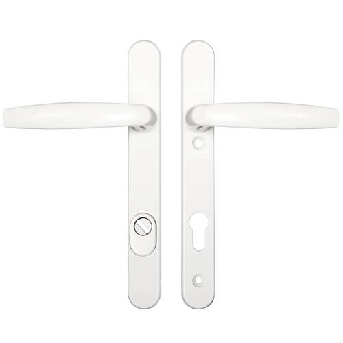 Atlanta PAS24 Lever Lever UPVC Multipoint Door Handles - 92mm PZ Unsprung 122mm Screw Centres