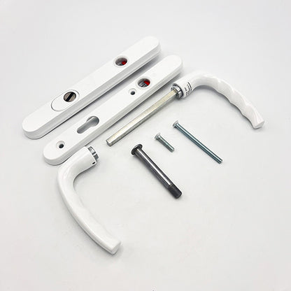Atlanta PAS24 Lever Lever UPVC Multipoint Door Handles - 92mm PZ Unsprung 122mm Screw Centres