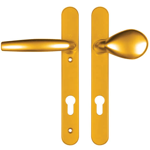 Atlanta Lever Moveable Pad UPVC Multipoint Door Handles - 92mm PZ Sprung 122mm Screw Centres