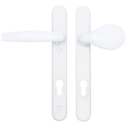 Atlanta Lever Moveable Pad UPVC Multipoint Door Handles - 92mm PZ Sprung 122mm Screw Centres