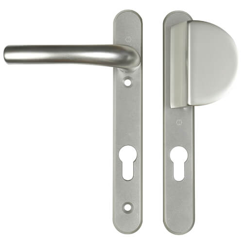 Atlanta Lever Fixed Pad UPVC Multipoint Door Handles - 92mm PZ Sprung 122mm Screw Centres