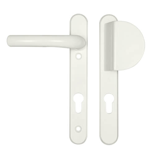 Atlanta Lever Fixed Pad UPVC Multipoint Door Handles - 92mm PZ Sprung 122mm Screw Centres