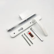 Atlanta Lever Fixed Pad UPVC Multipoint Door Handles - 92mm PZ Sprung 122mm Screw Centres