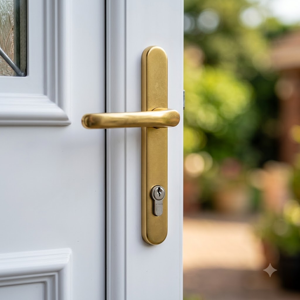 Tokyo PAS24 Lever Lever UPVC Multipoint Door Handles - 92mm PZ Sprung 215mm Screw Centres