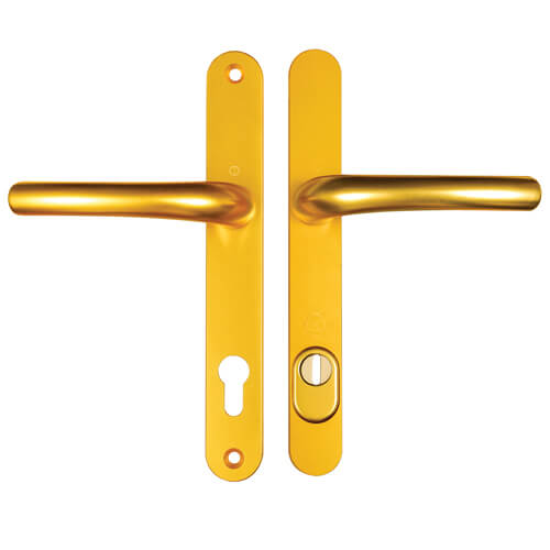 Tokyo PAS24 Lever Lever UPVC Multipoint Door Handles - 92mm PZ Sprung 215mm Screw Centres