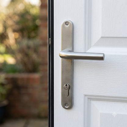 Tokyo PAS24 Lever Lever UPVC Multipoint Door Handles - 92mm PZ Sprung 215mm Screw Centres
