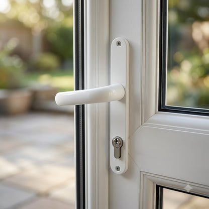 Tokyo PAS24 Lever Lever UPVC Multipoint Door Handles - 92mm PZ Sprung 215mm Screw Centres