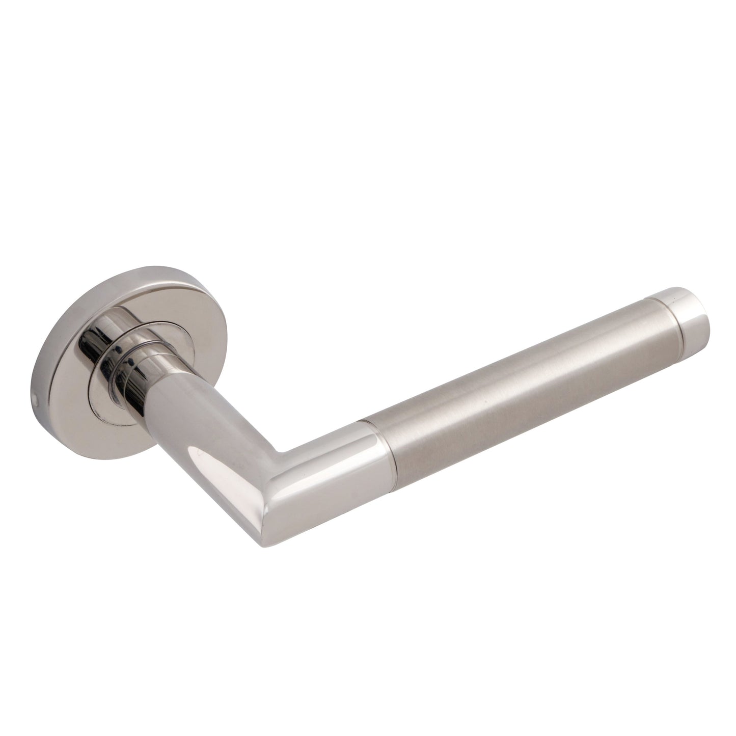 Dual Finish Mitred Lever On Rose