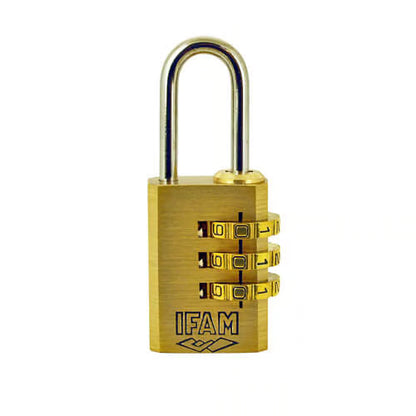 20mm Open Shackle Combination Brass Luggage Padlock