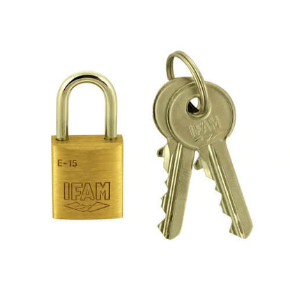 E Series 15mm Open Shackle Brass Padlock