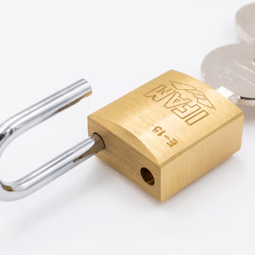 E Series 15mm Open Shackle Brass Padlock