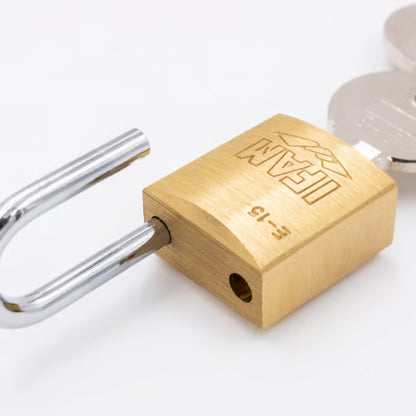 E Series 15mm Open Shackle Brass Padlock