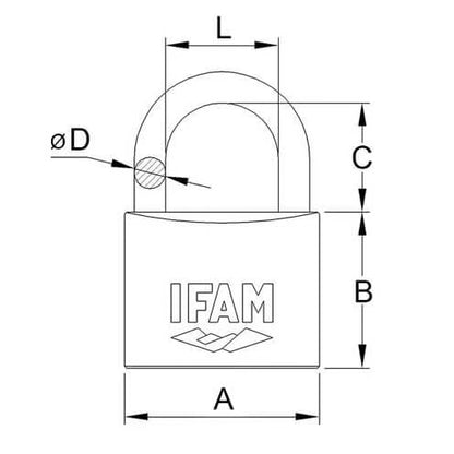 E Series 15mm Open Shackle Brass Padlock