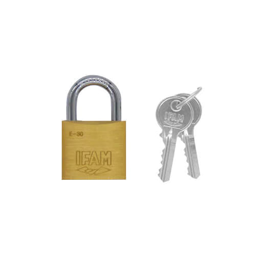 E Series 30mm Open Shackle Brass Padlock