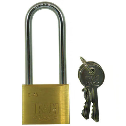 E Series 40mm Extra Long Shackle Brass Padlock