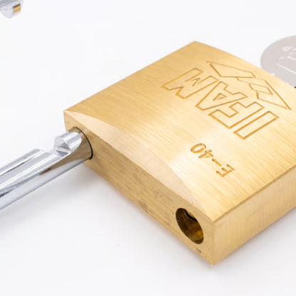 E Series 40mm Extra Long Shackle Brass Padlock