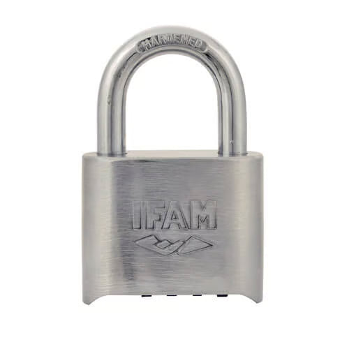50mm Open Shackle Combination Chrome Padlock