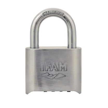 50mm Open Shackle Combination Chrome Padlock