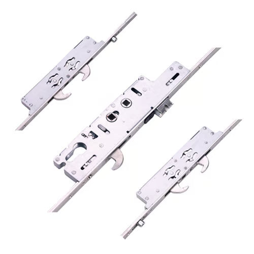 Duplex Latch 5 Hook 4 Roller Multipoint Door Lock - 16mm Faceplate Option 1 (top hook to spindle = 543mm)