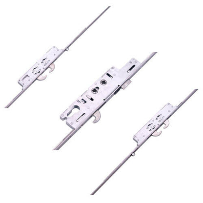 Duplex Latch 5 Hook 2 Roller Double Spindle Multipoint Door Lock (top hook to spindle = 733mm)