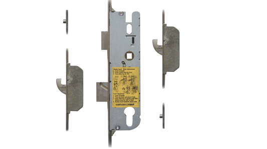 Lever Operated Latch & Deadbolt Split Spindle - 2 Hook 2 Outboard Roller