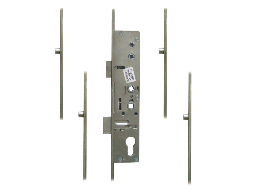 Master Lever Operated Latch & Deadbolt Twin Spindle - 4 Roller