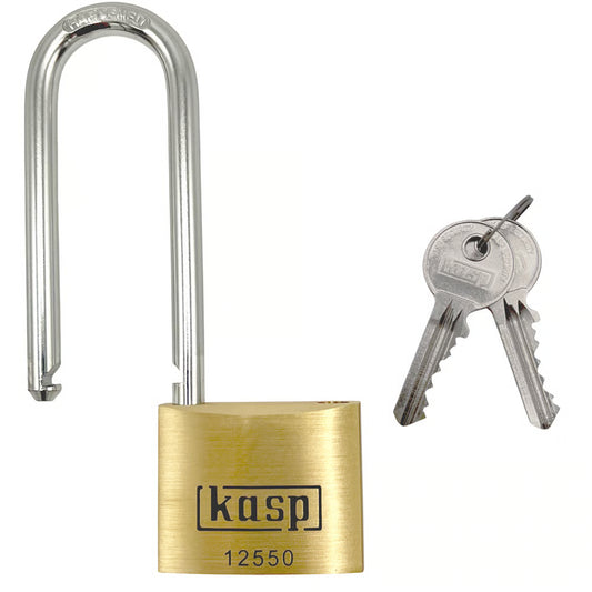 125 series 50mm Long Shackle Brass Padlock